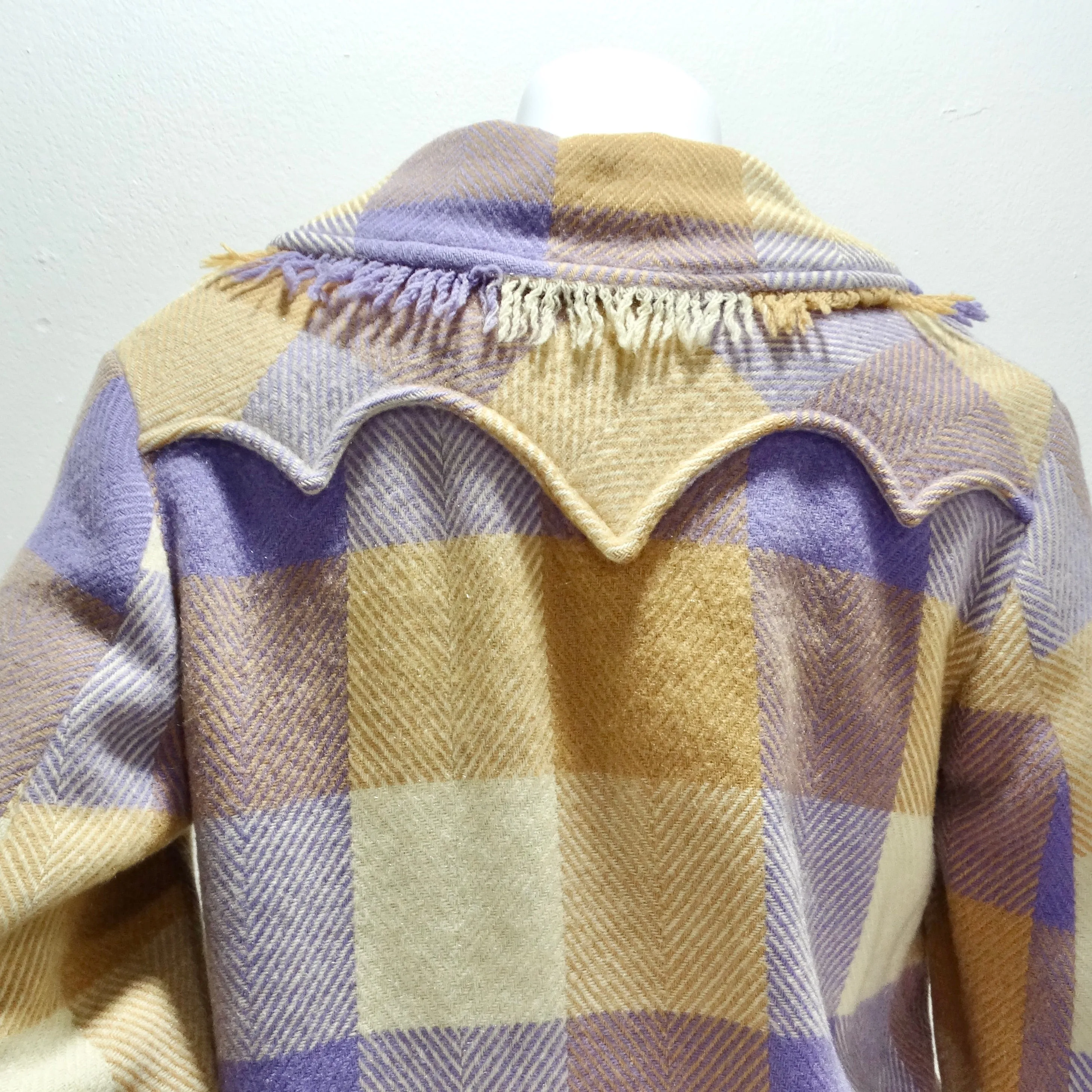 1970s Western Plaid Wool Blazer