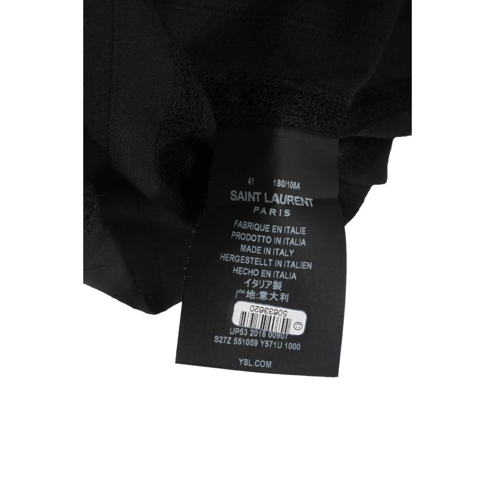 Bayadere Stripe Button Down Tunic Shirt Black Cotton Crystal