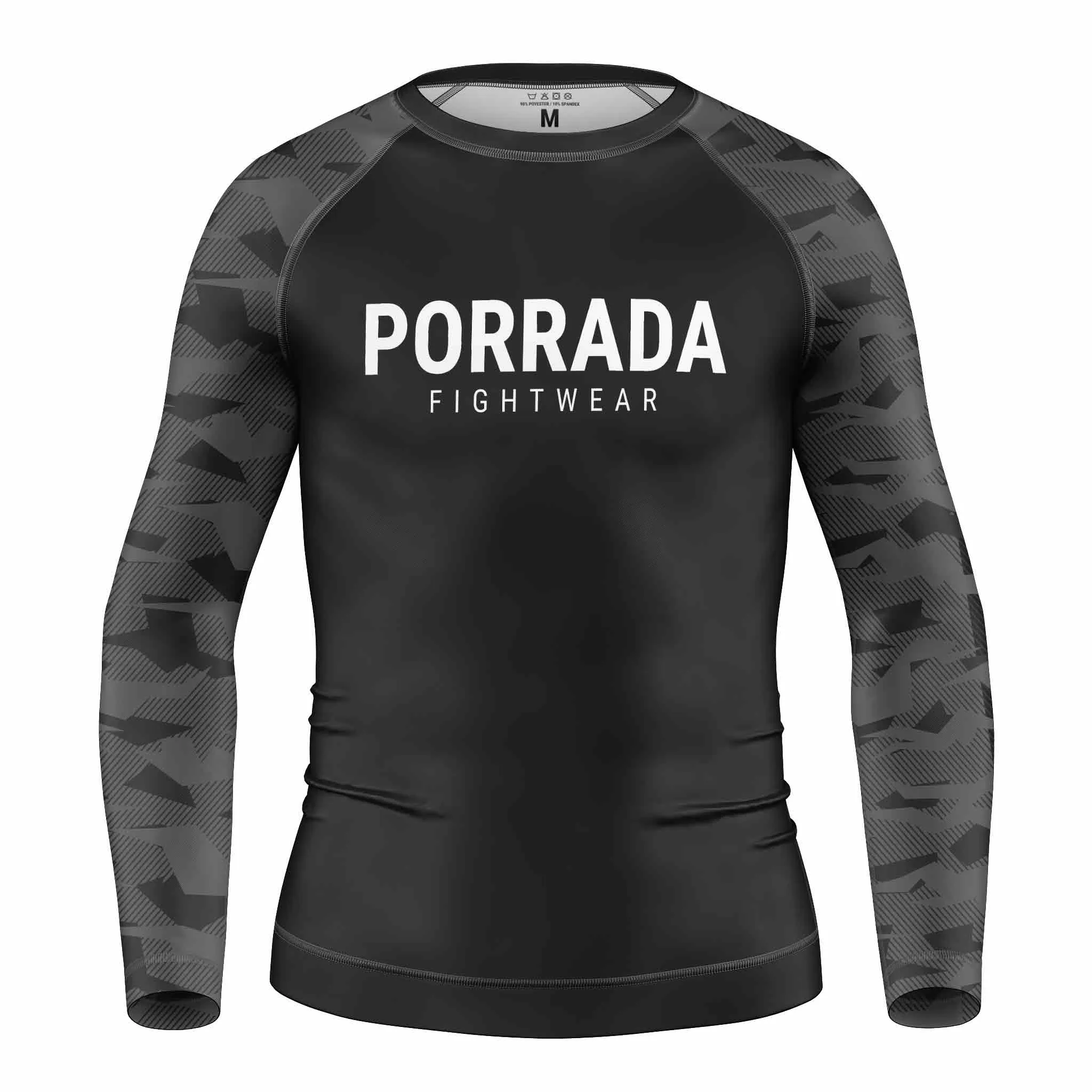 BLACK CAMO KIDS RASH GUARD