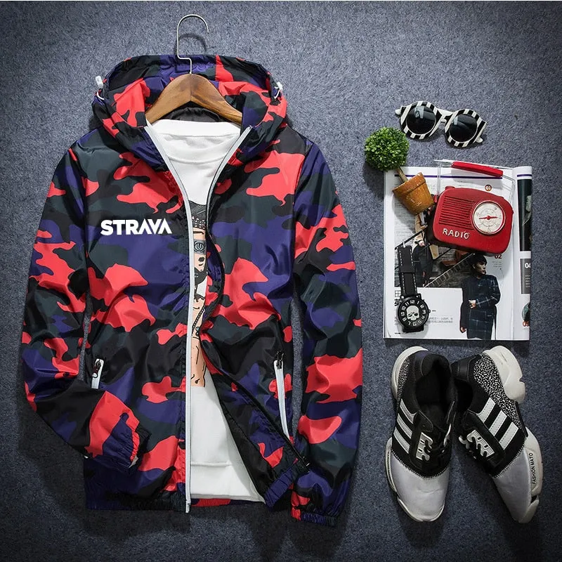 Camouflage Windbreaker Reflective Sport Jacket