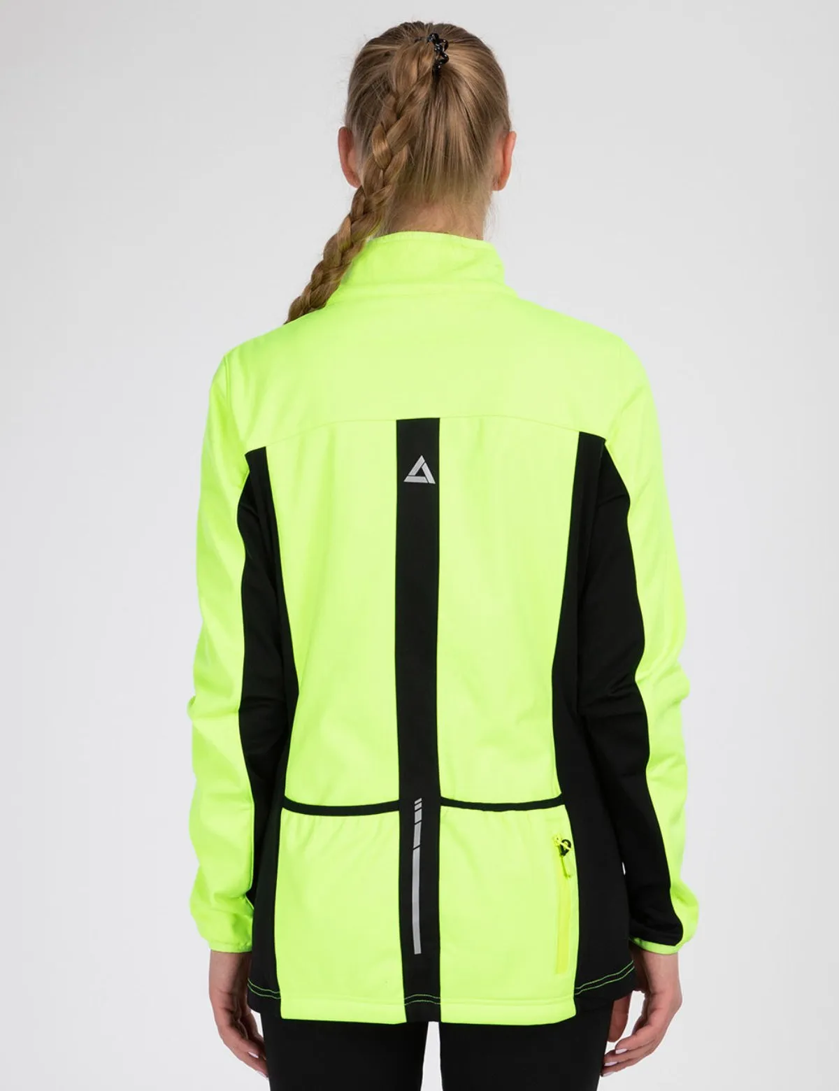 Damen  Winter Thermo Softshell Fahrradjacke Pro Line II Neon-Schwarz