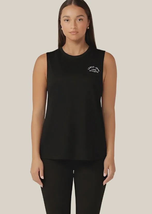 Lotus Muscle Tank Black
