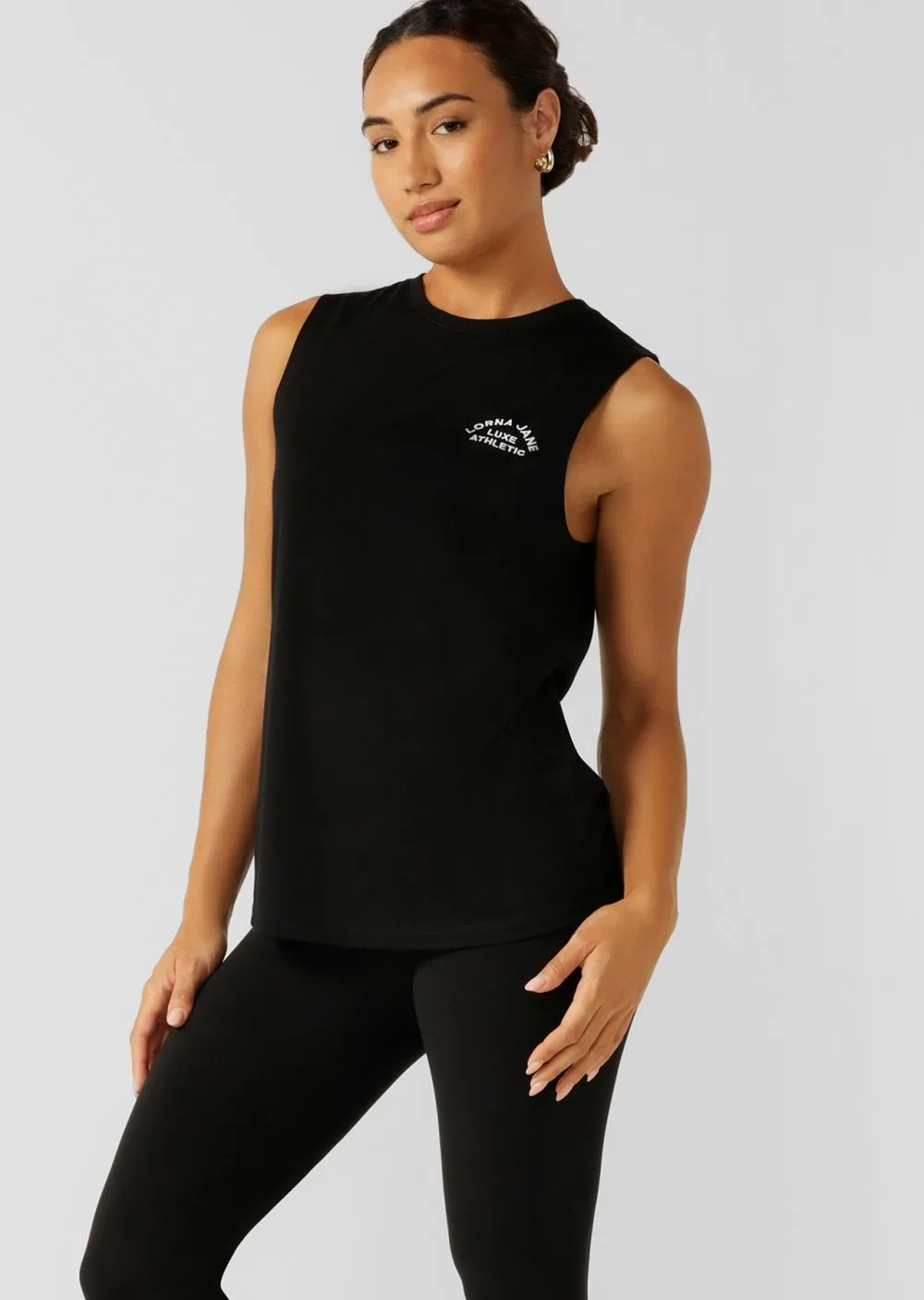 Lotus Muscle Tank Black