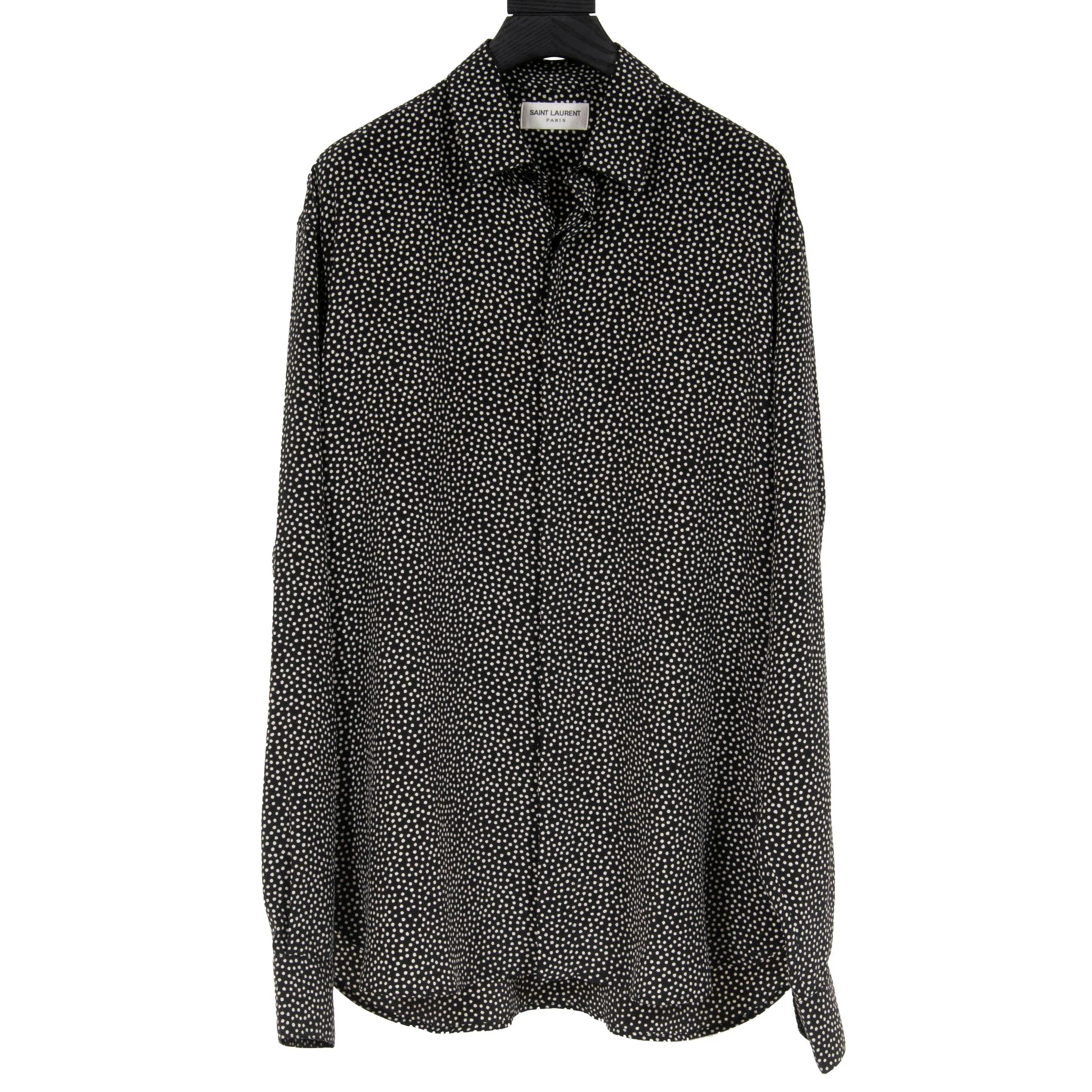 Micro Polka Dot Button Up Shirt
