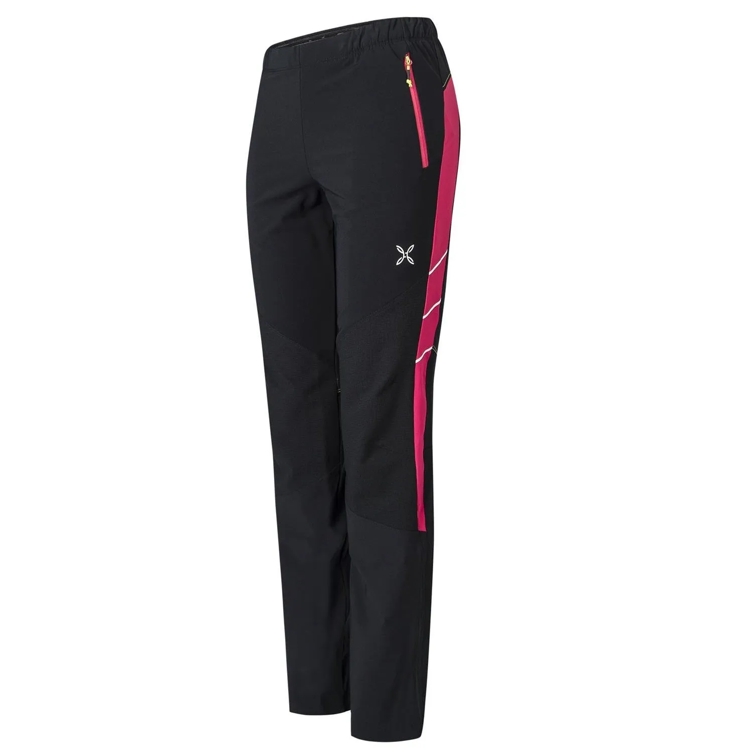 MONTURA PANTALONI LUNGHI DONNA MOUNTAIN FAST PANTS WOMAN (NERO / ROSA SUGAR)