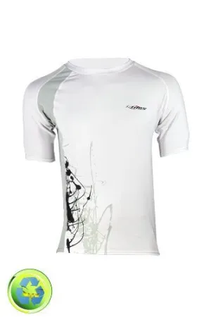 New Tilos Men's 6oz Anti-UV Short Sleeve Rash Guard - White/Grey (Medium)