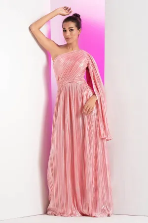 Pink One Shoulder Gown